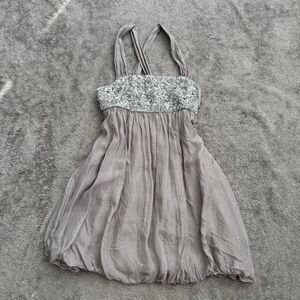 Alice Olivia silk mini bubble dress